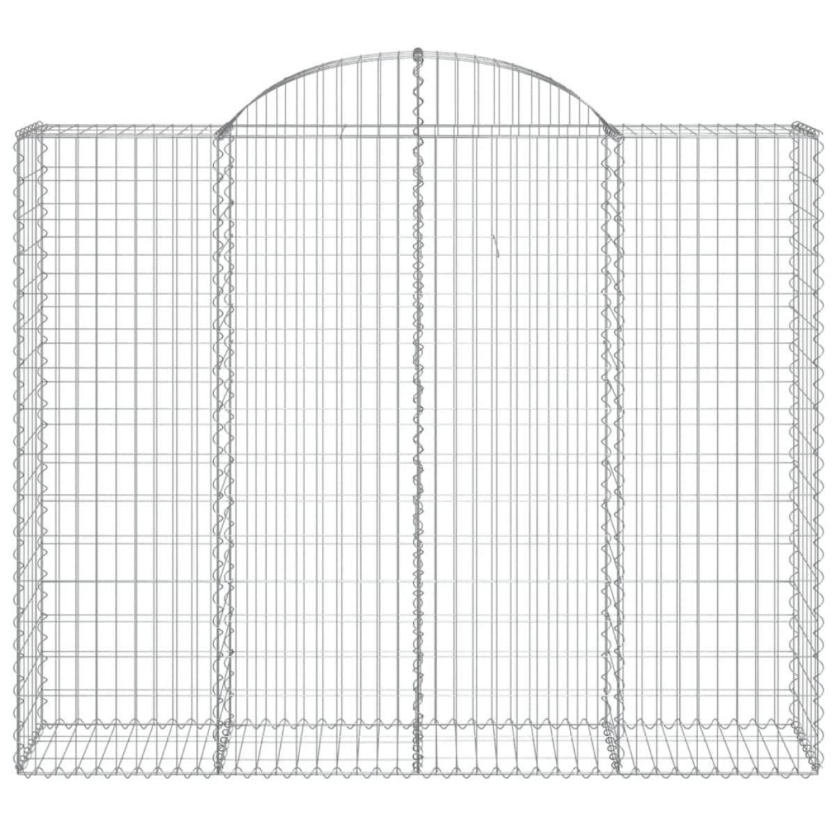 Cestas gaviones 13 uds forma de arco hierro 200x50x160/180 cm