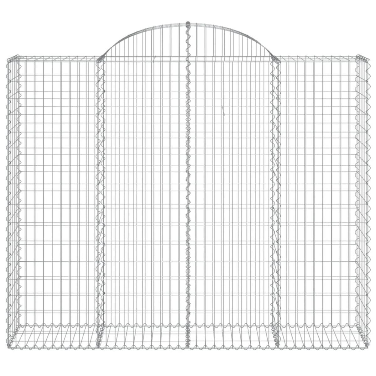 Cestas gaviones 15 uds forma de arco hierro 200x50x160/180 cm