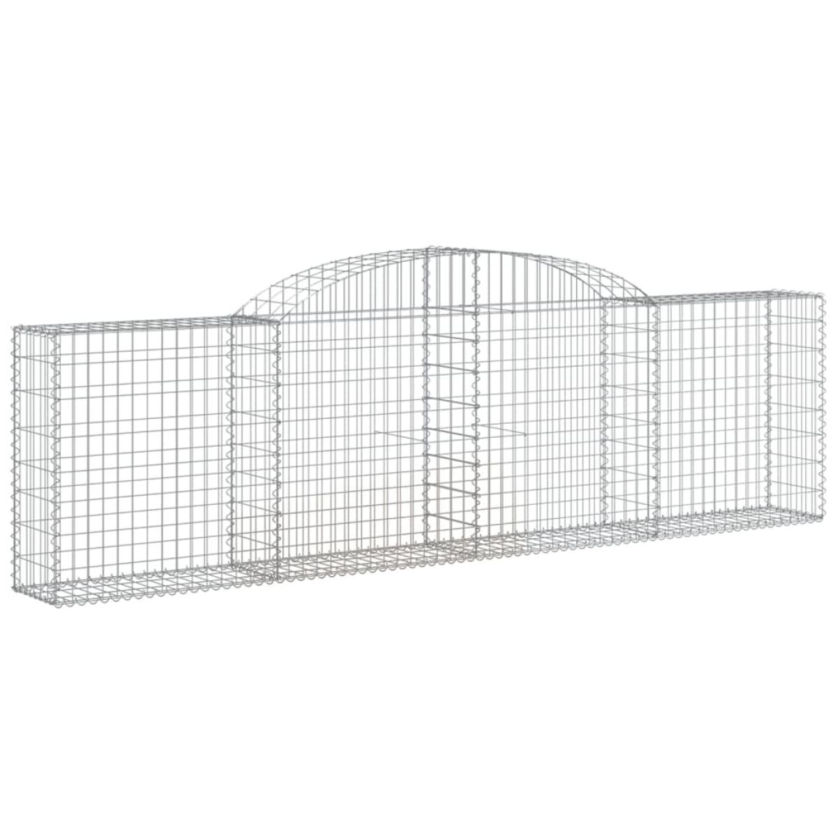 Cestas de gaviones 15 uds forma de arco hierro 300x30x80/100 cm