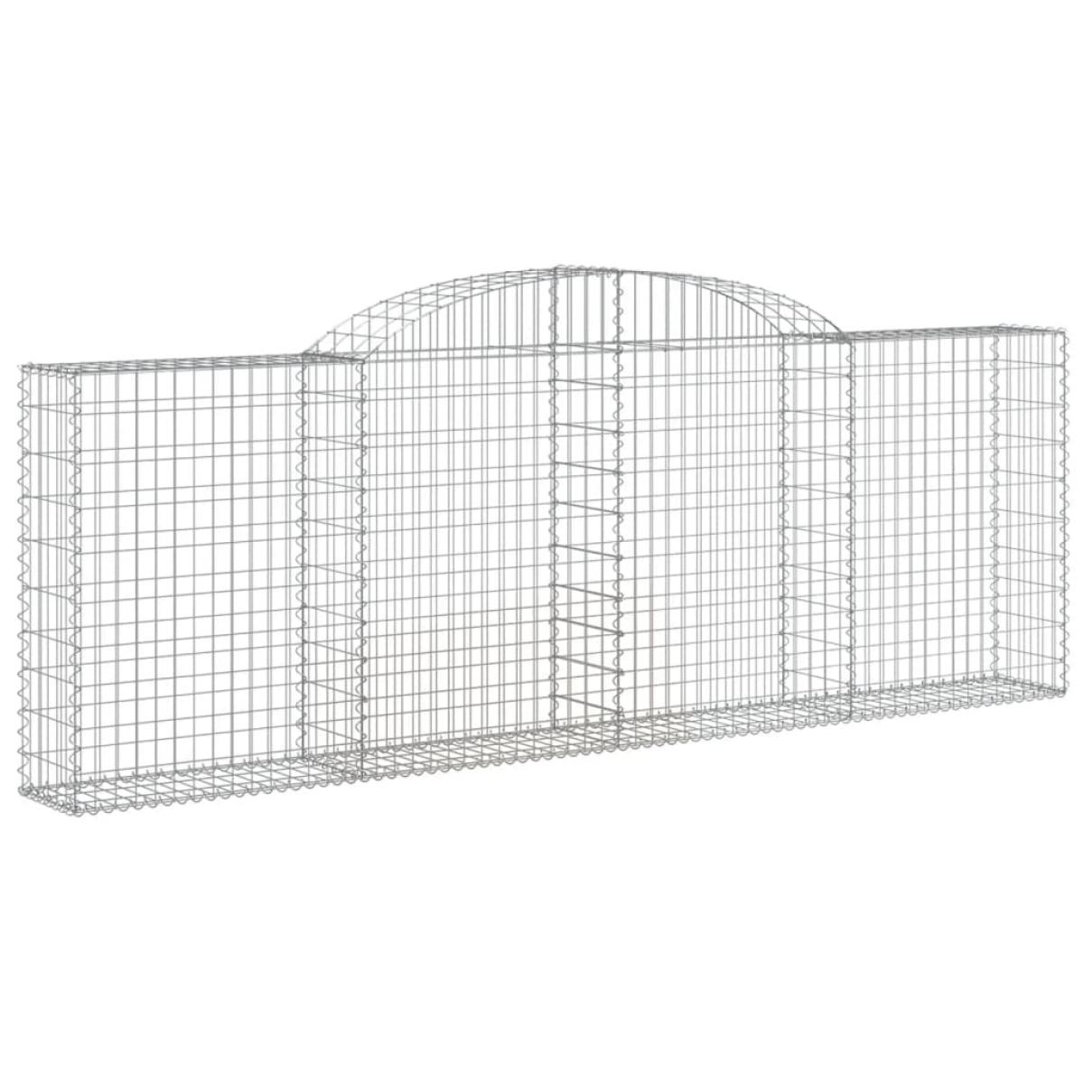Cestas de gaviones 17 uds forma arco hierro 300x30x100/120 cm