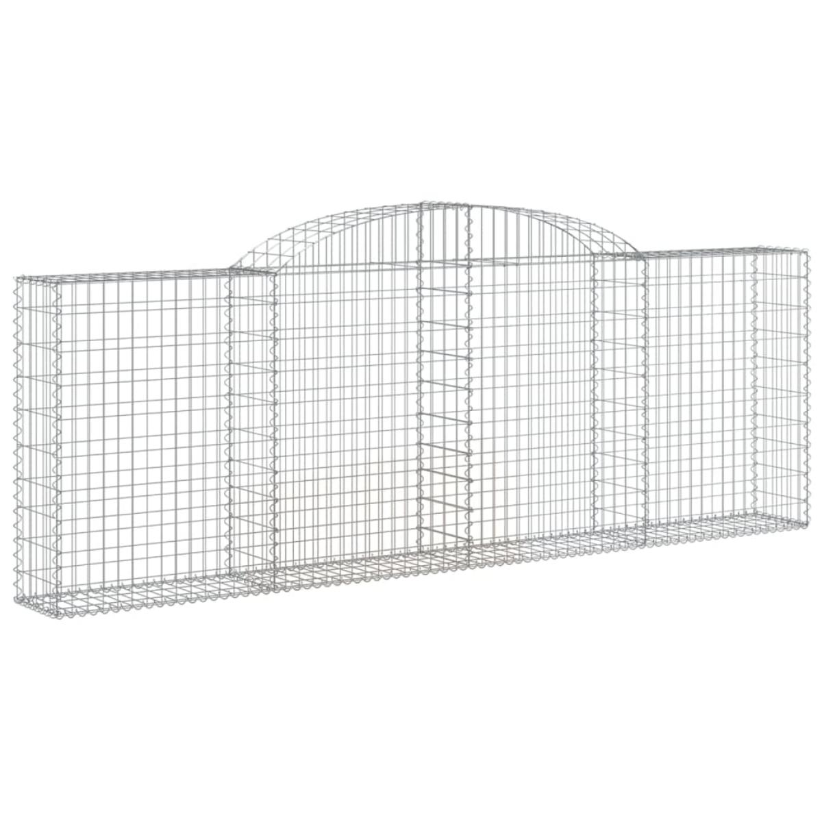 Cestas de gaviones 25 uds forma arco hierro 300x30x100/120 cm