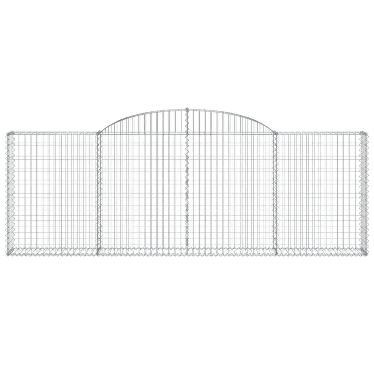 Cestas de gaviones 25 uds forma arco hierro 300x30x100/120 cm