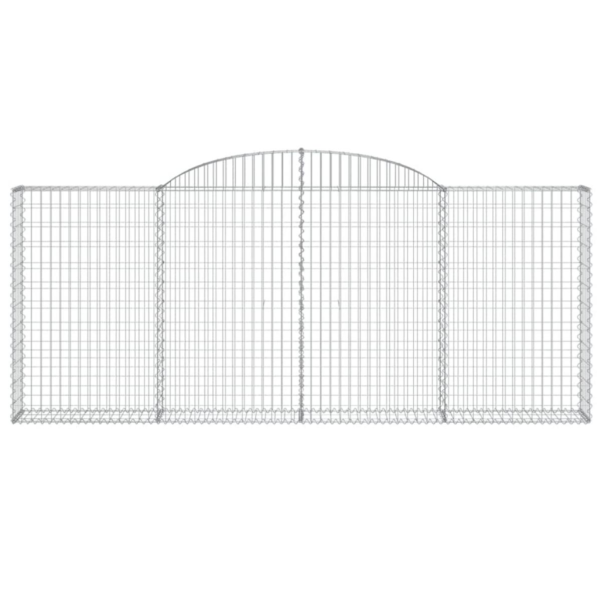 Cestas gaviones 11 uds forma de arco hierro 300x30x120/140 cm