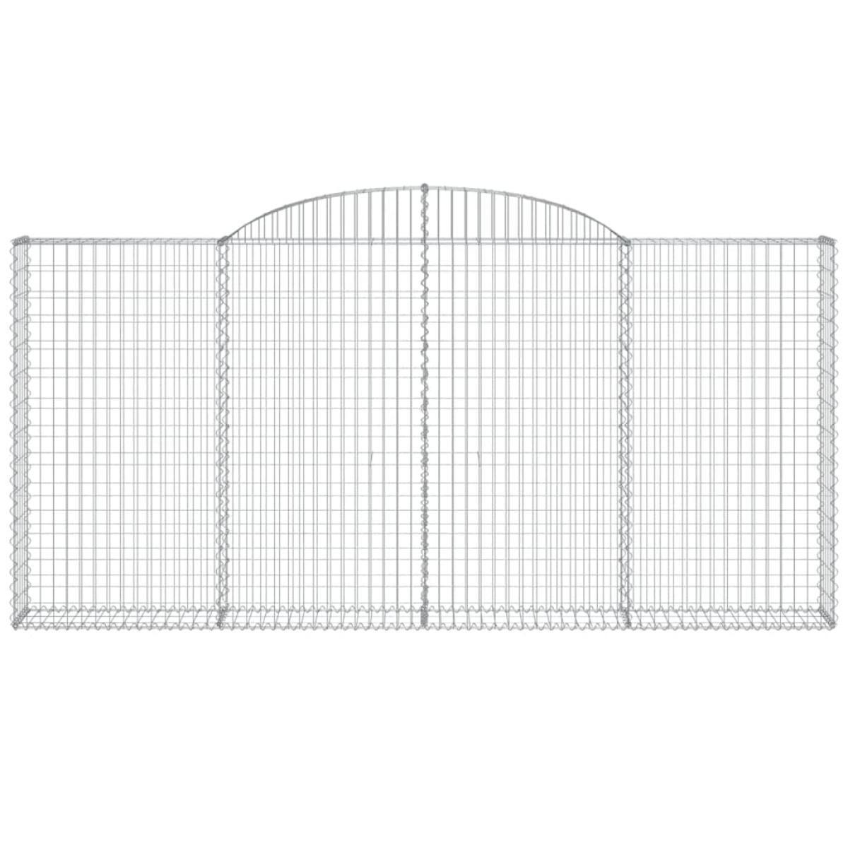 Cestas de gaviones 5 uds forma de arco hierro 300x30x140/160 cm