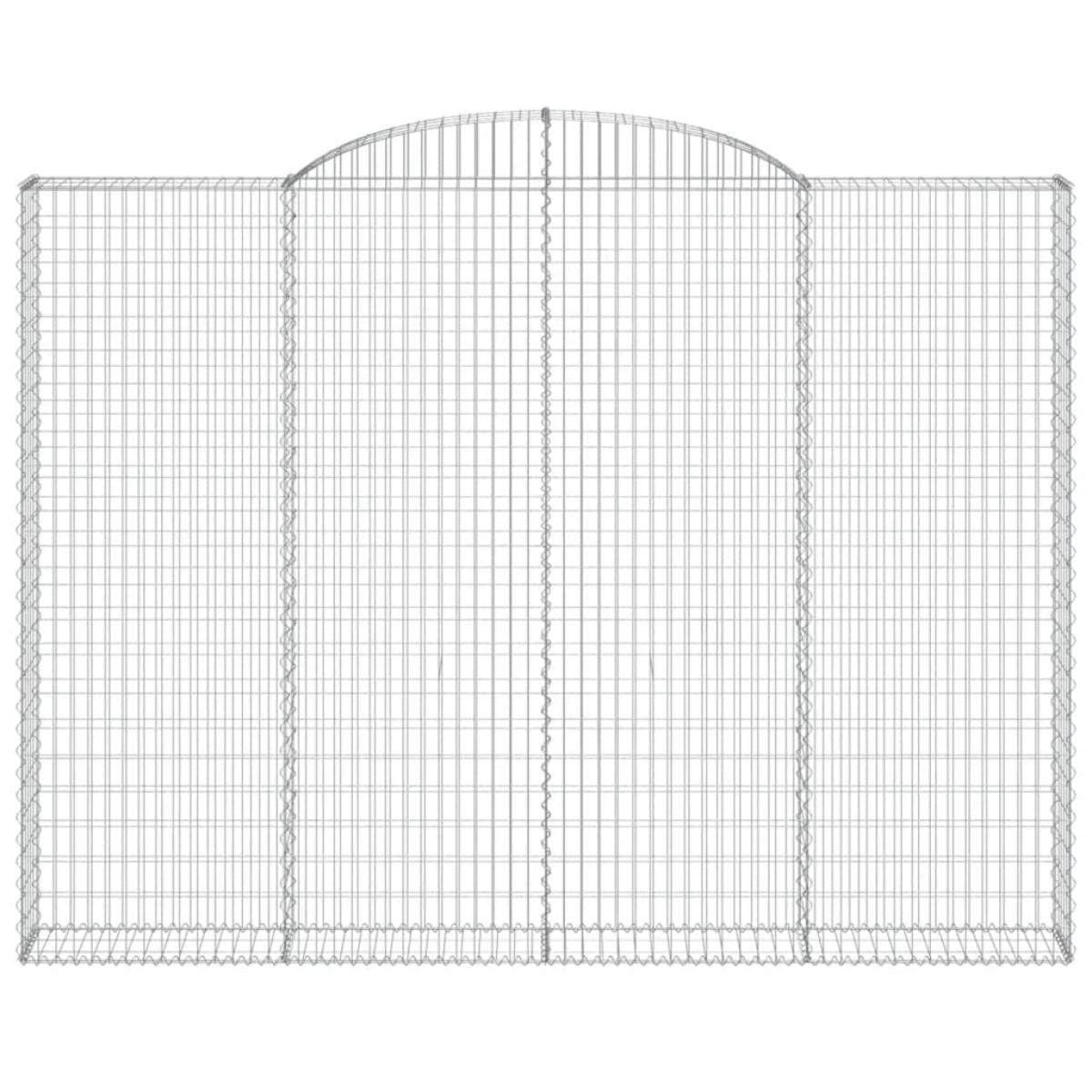 Cestas de gaviones 3 uds forma de arco hierro 300x30x220/240 cm