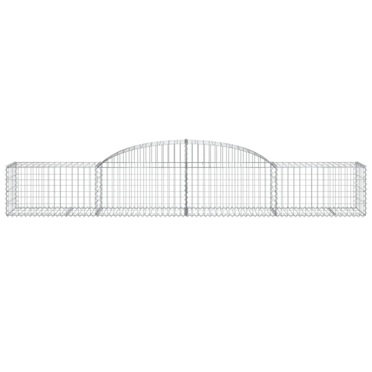 Cestas de gaviones 13 uds forma de arco hierro 300x50x40/60 cm