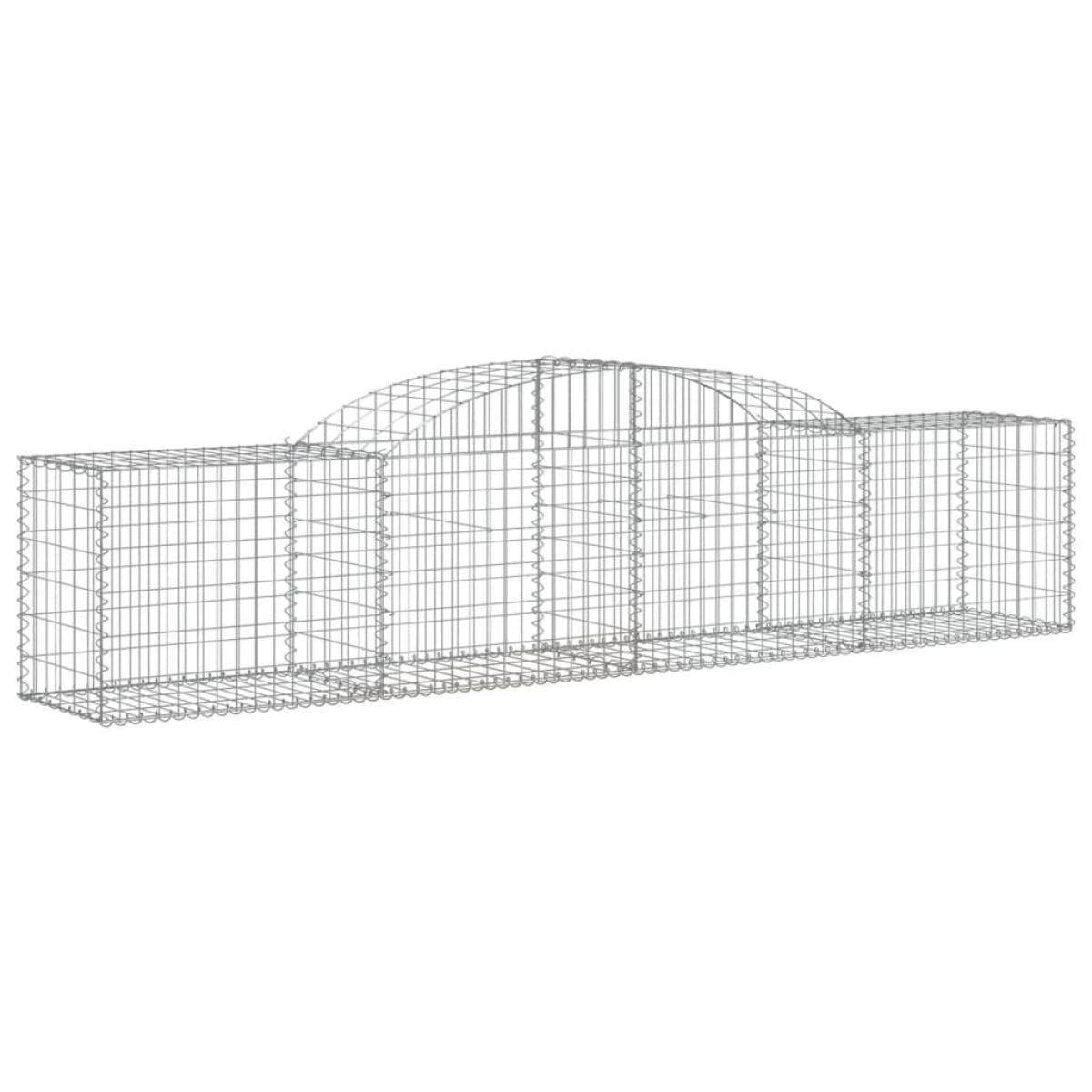 Cestas gaviones 3 uds forma de arco hierro 300x50x60/80 cm
