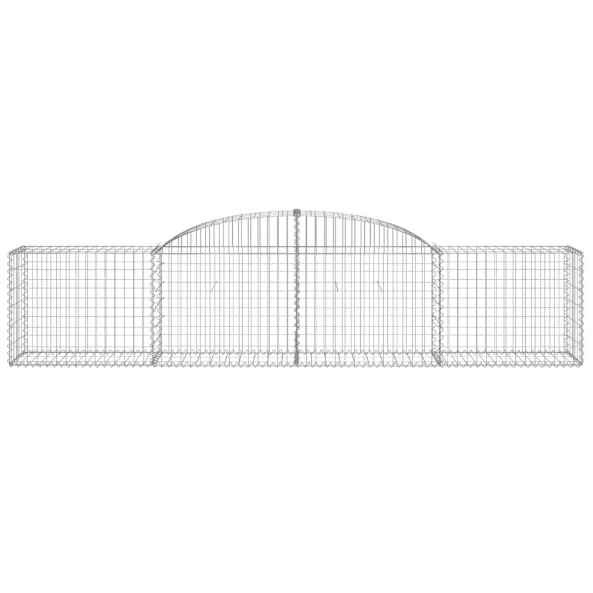 Cestas de gaviones 9 uds forma de arco hierro 300x50x60/80 cm
