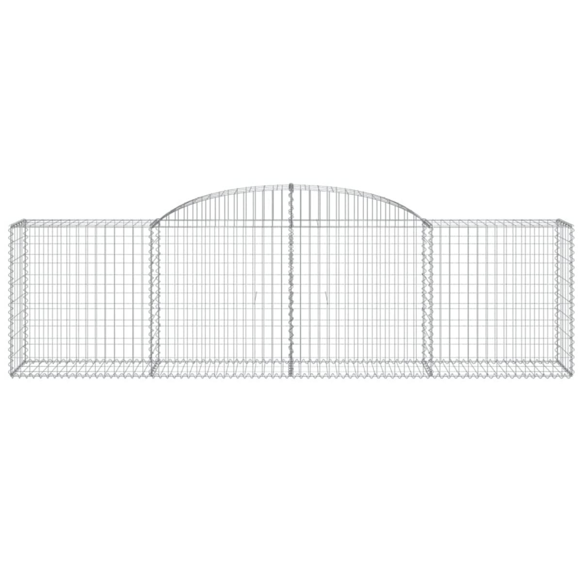 Cestas de gaviones 25 uds forma de arco hierro 300x50x80/100 cm