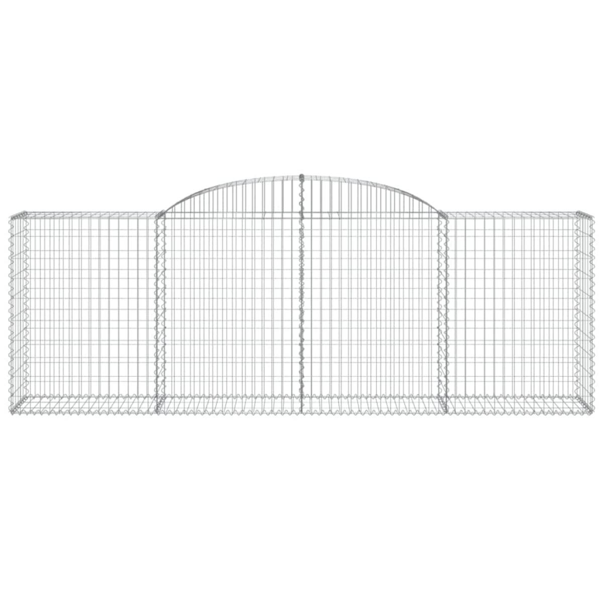 Cestas de gaviones 3 uds forma de arco hierro 300x50x100/120 cm