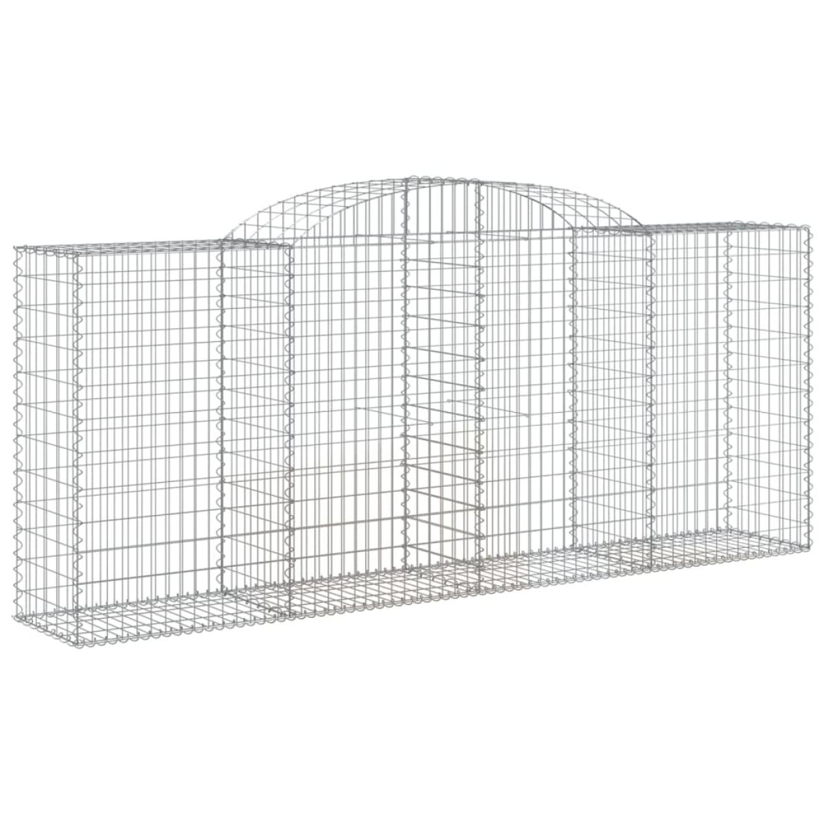 Cestas gaviones 11 uds forma de arco hierro 300x50x120/140 cm