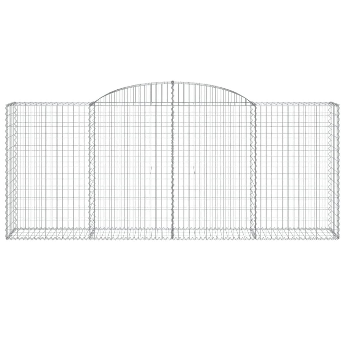 Cestas gaviones 11 uds forma de arco hierro 300x50x120/140 cm