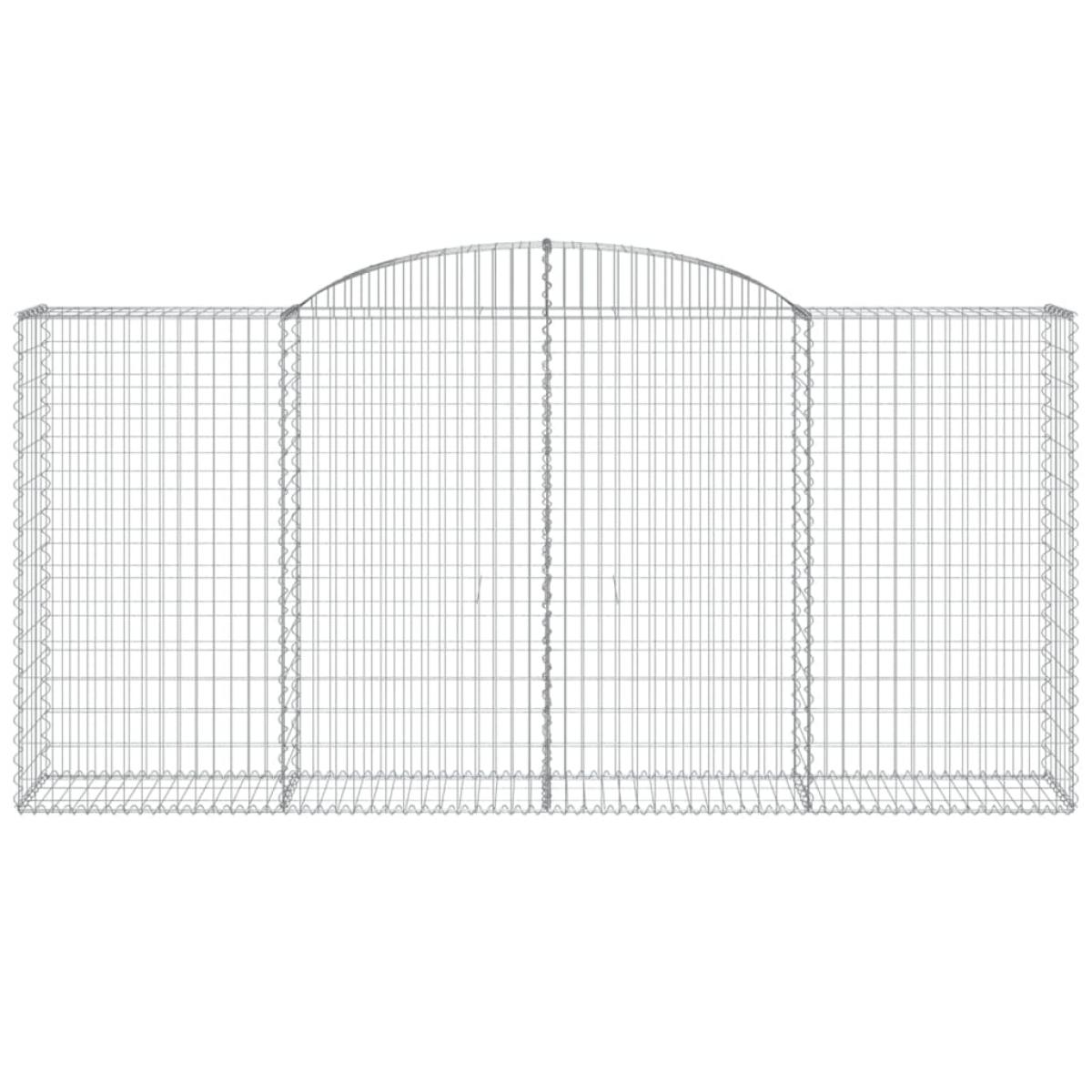 Cestas gaviones 5 uds forma de arco hierro 300x50x140/160 cm