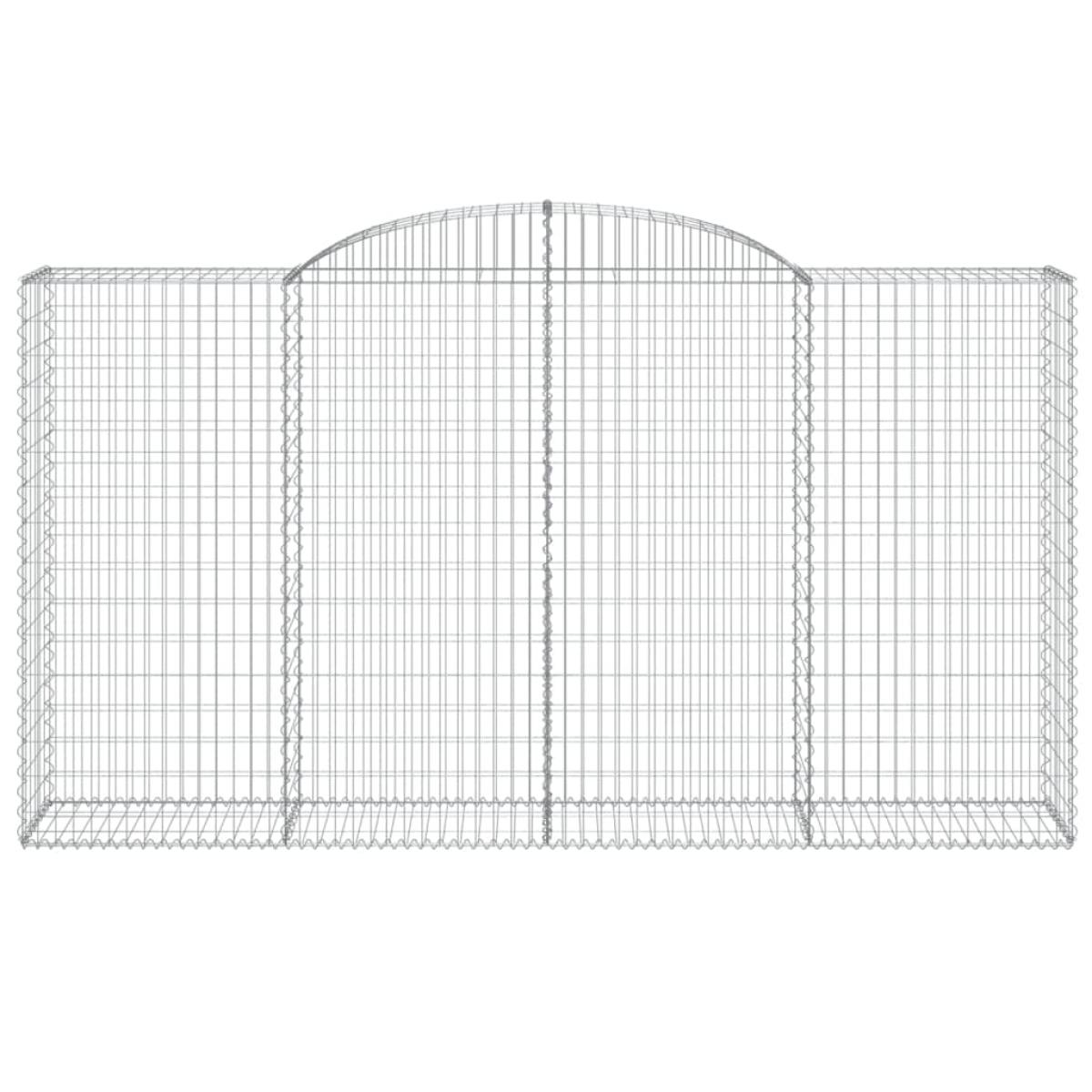 Cestas de gaviones 3 uds forma de arco hierro 300x50x160/180 cm