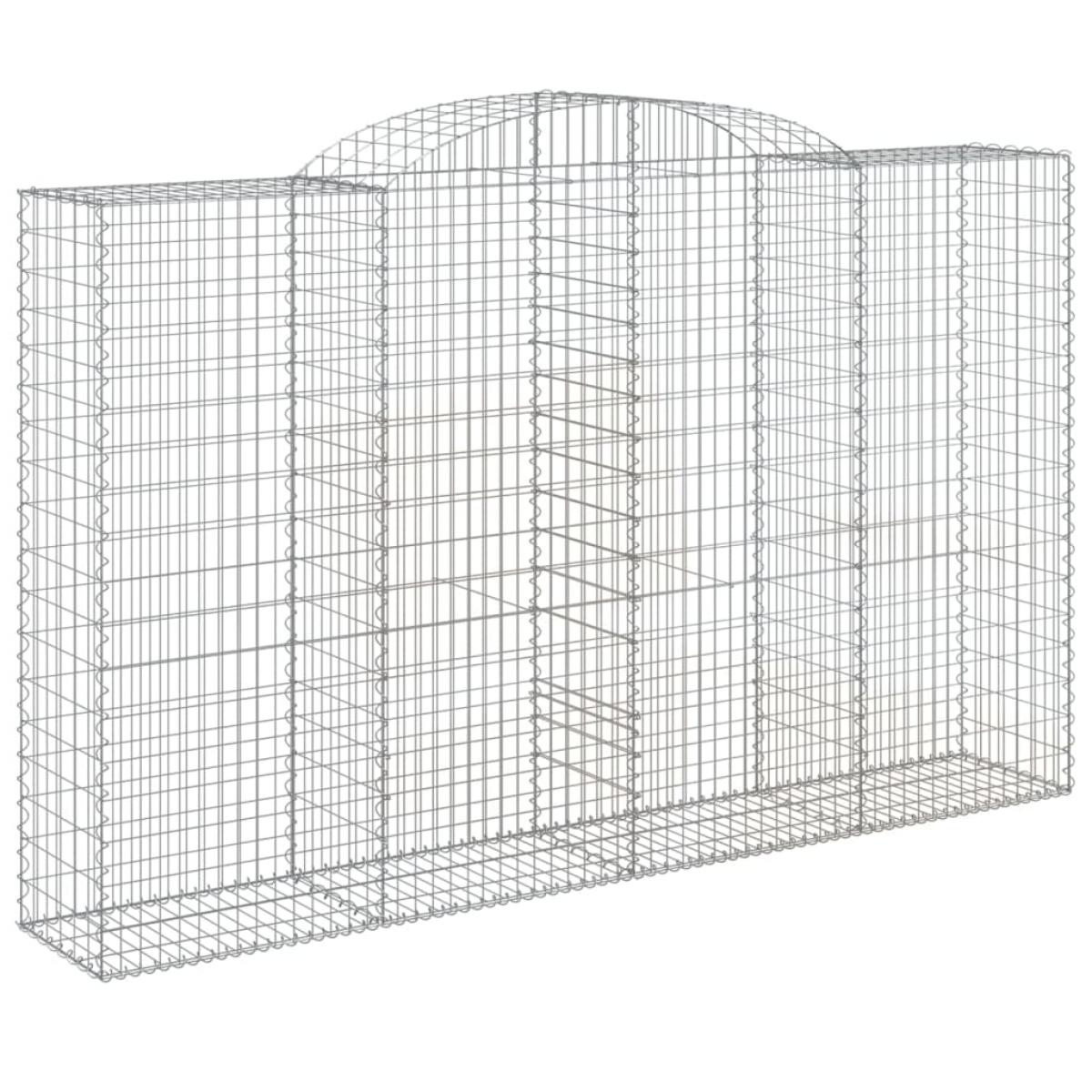 Cestas de gaviones 11 uds forma de arco hierro 300x50x180/200cm