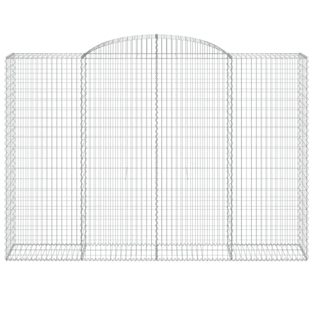 Cestas de gaviones 7 uds forma de arco hierro 300x50x200/220 cm