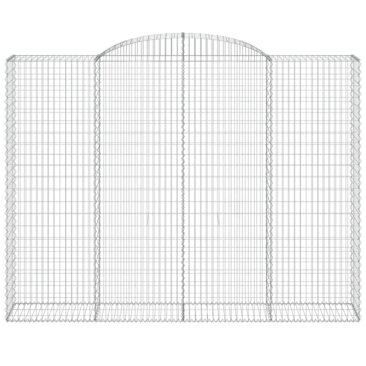 Cestas de gaviones 3 uds forma de arco hierro 300x50x220/240 cm