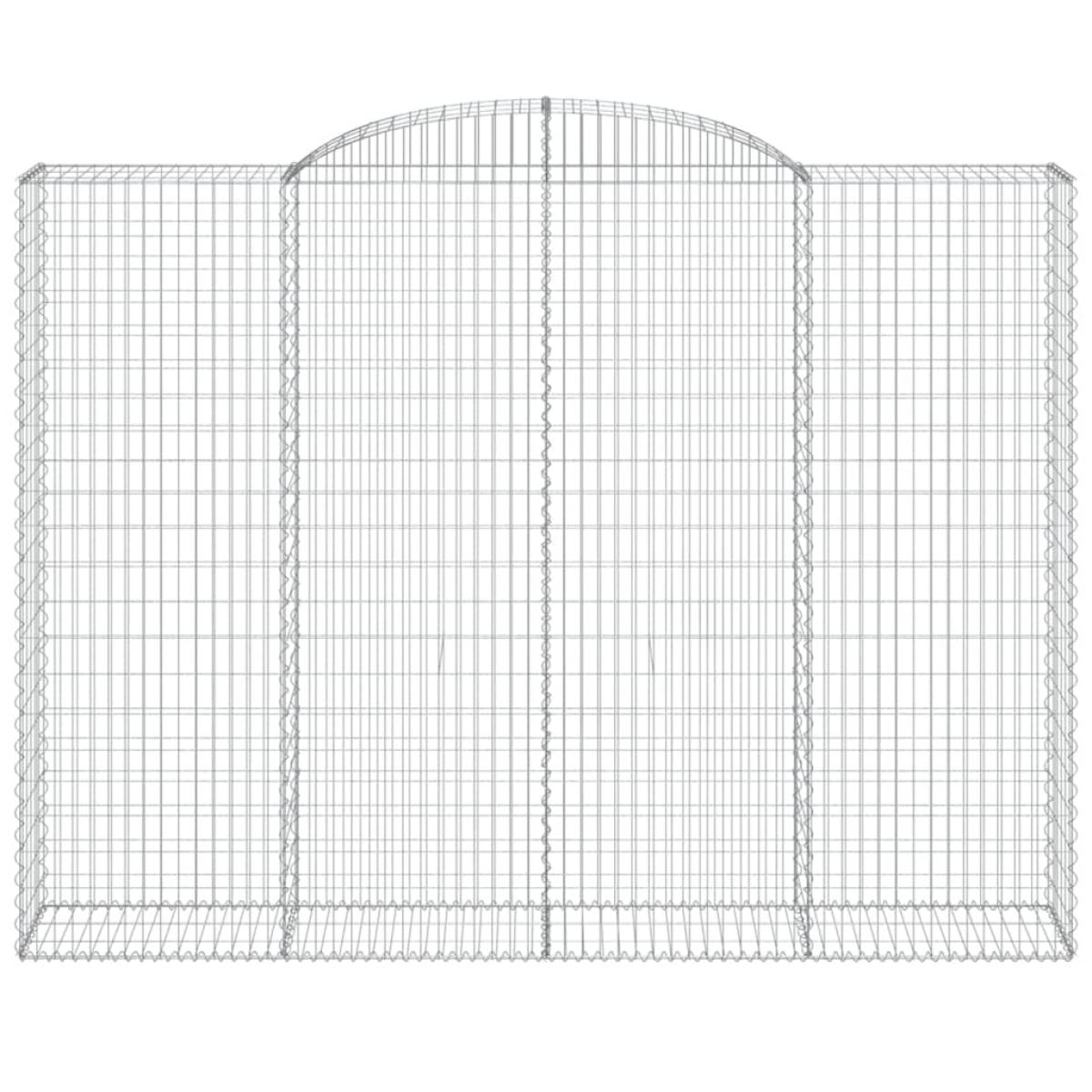 Cestas de gaviones 5 uds forma de arco hierro 300x50x220/240 cm