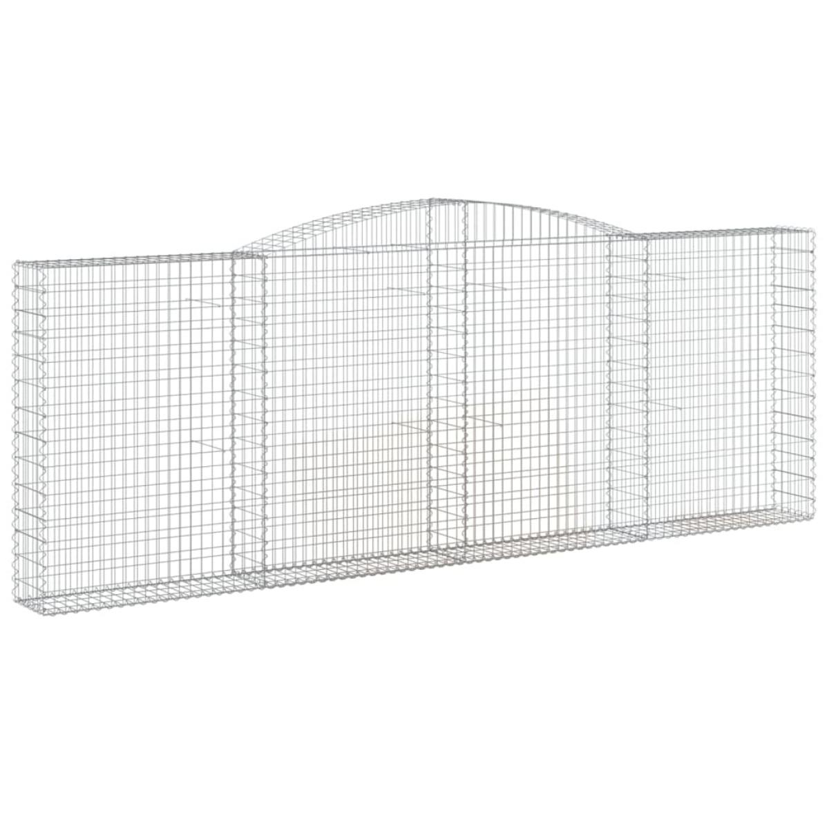 Cestas de gaviones 15 uds forma de arco hierro 400x30x140/160cm