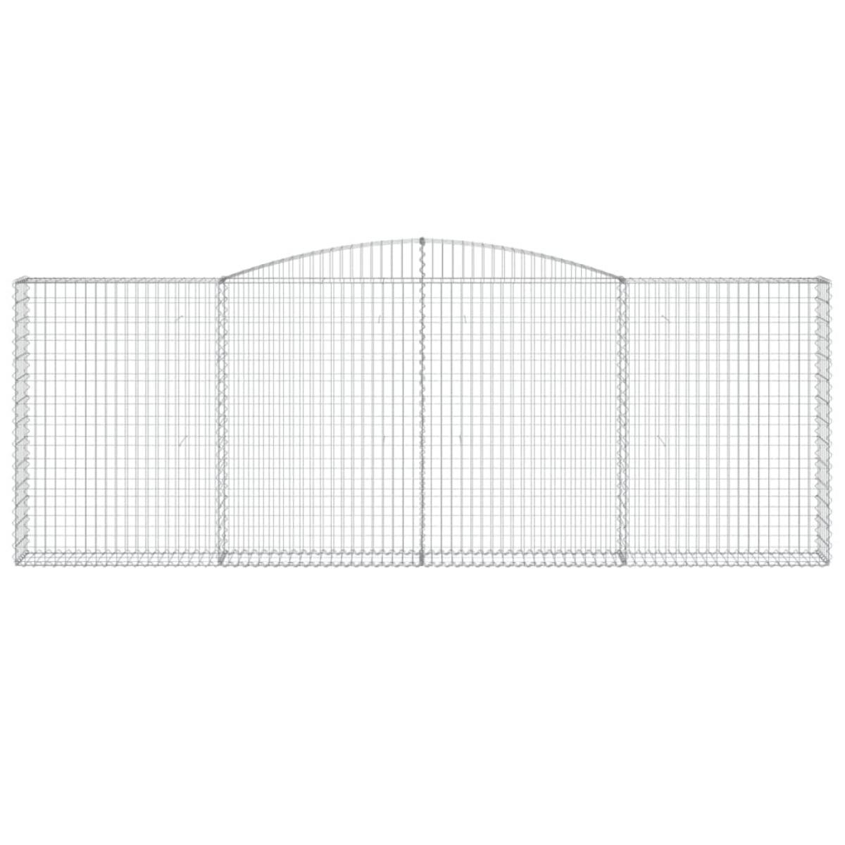 Cestas de gaviones 15 uds forma de arco hierro 400x30x140/160cm