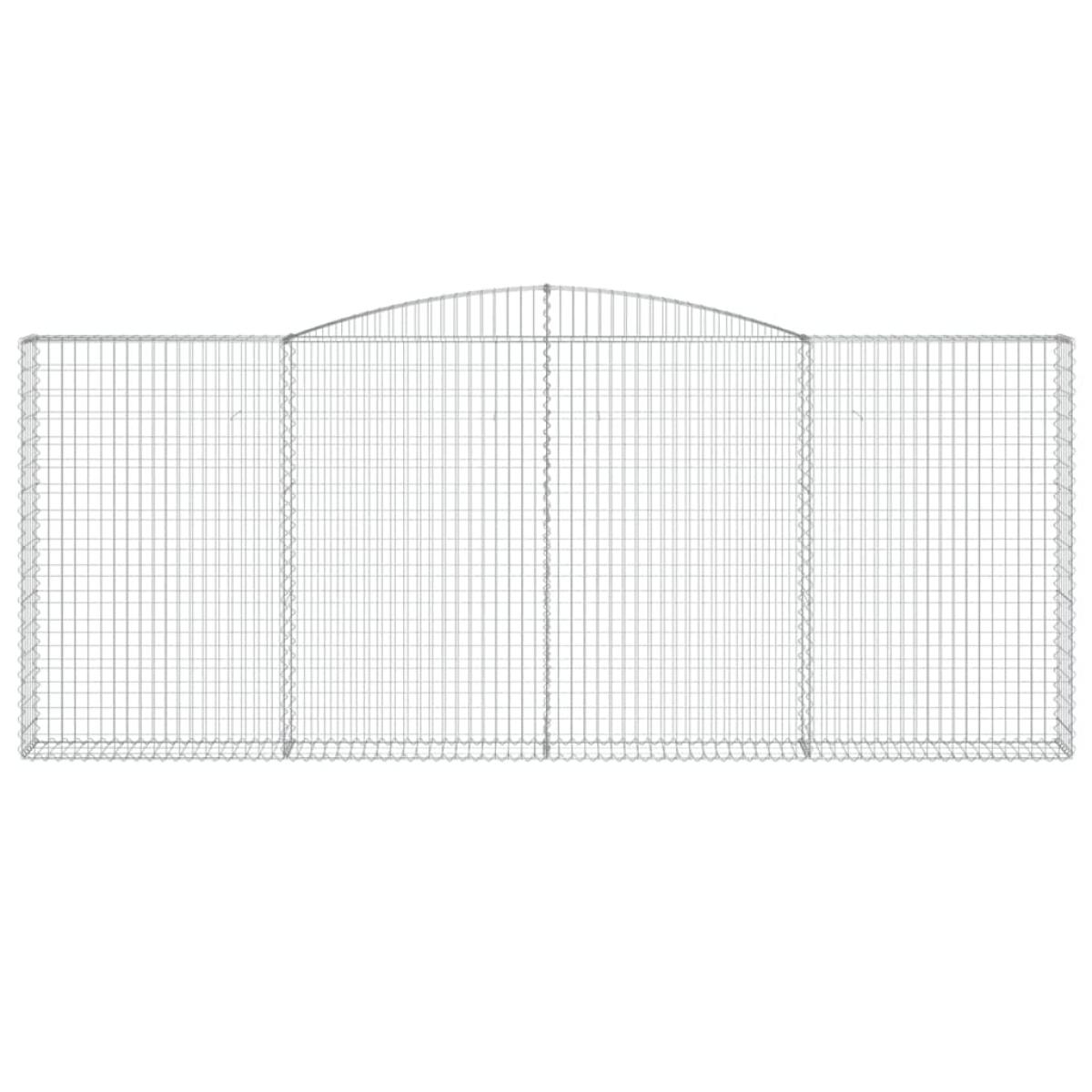 Cestas gaviones 5 uds forma de arco hierro 400x30x160/180 cm