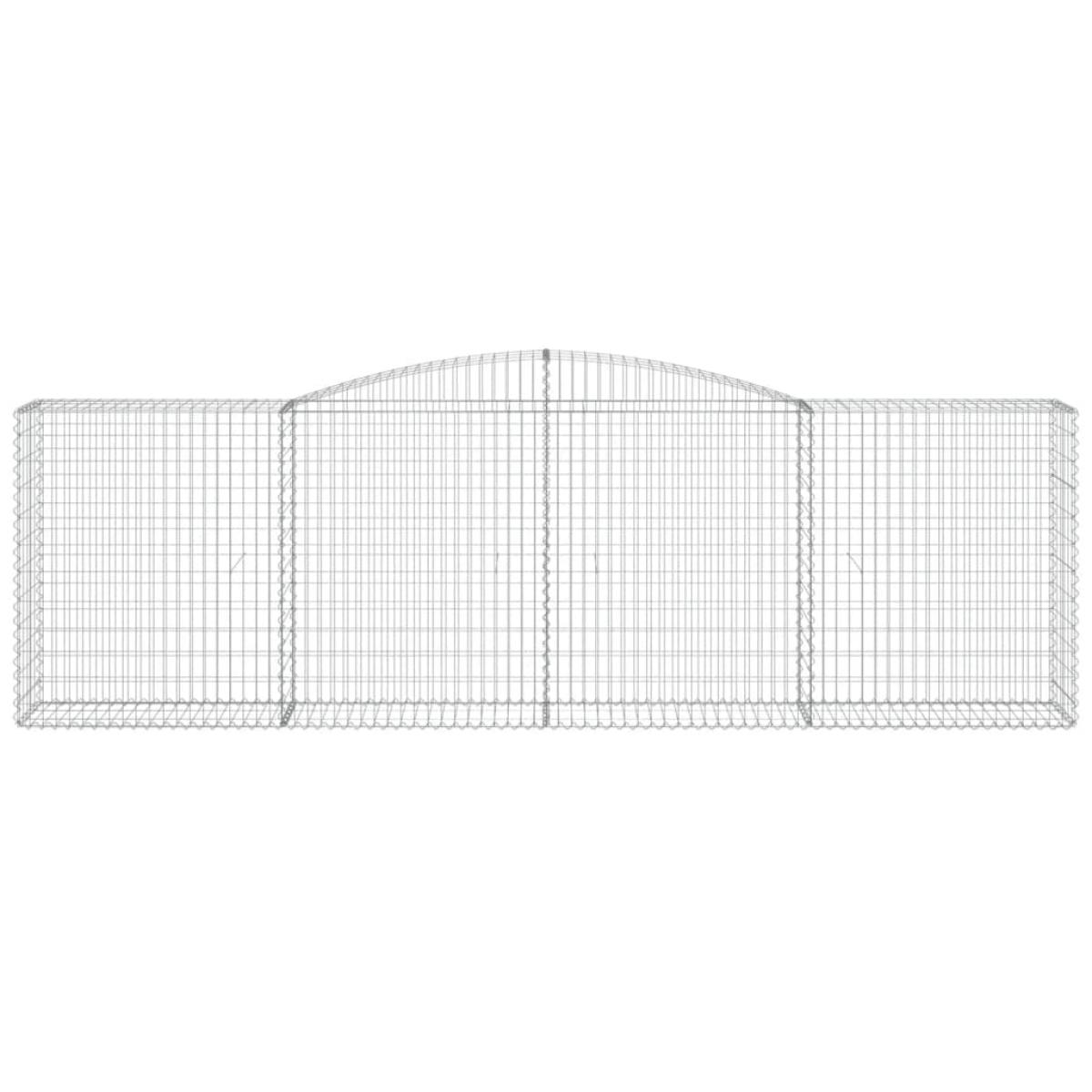 Cestas de gaviones 9 uds forma de arco hierro 400x50x120/140 cm