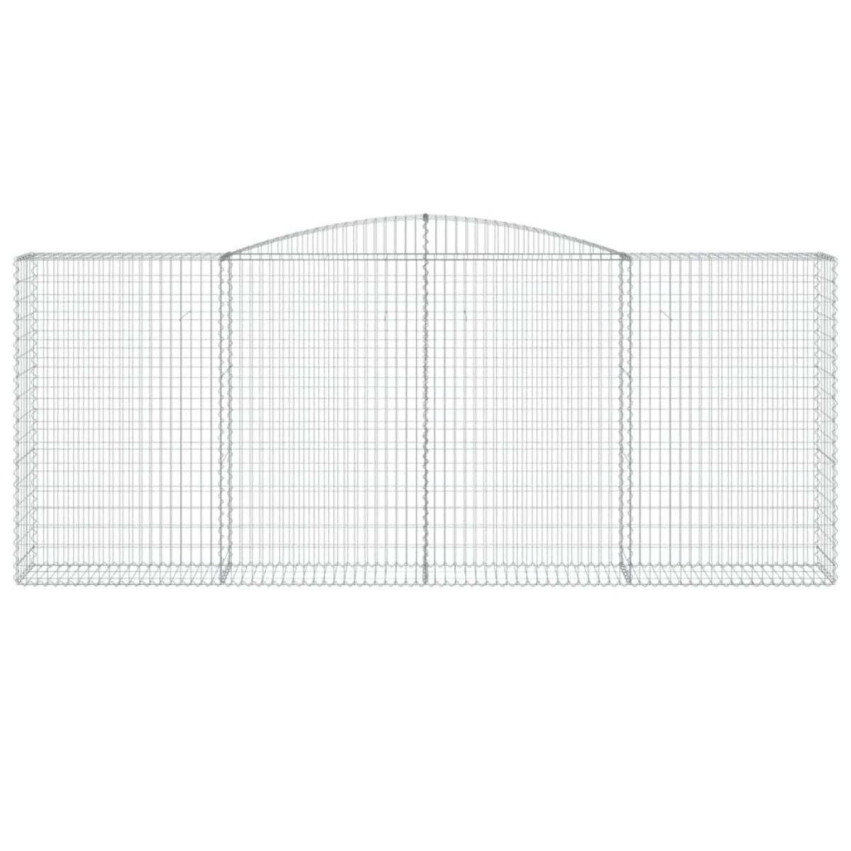 Cestas de gaviones 9 uds forma de arco hierro 400x50x160/180 cm
