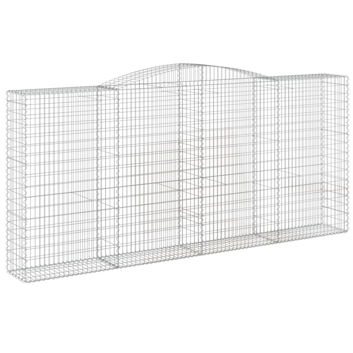 Cestas de gaviones 3 uds forma de arco hierro 400x50x180/200 cm