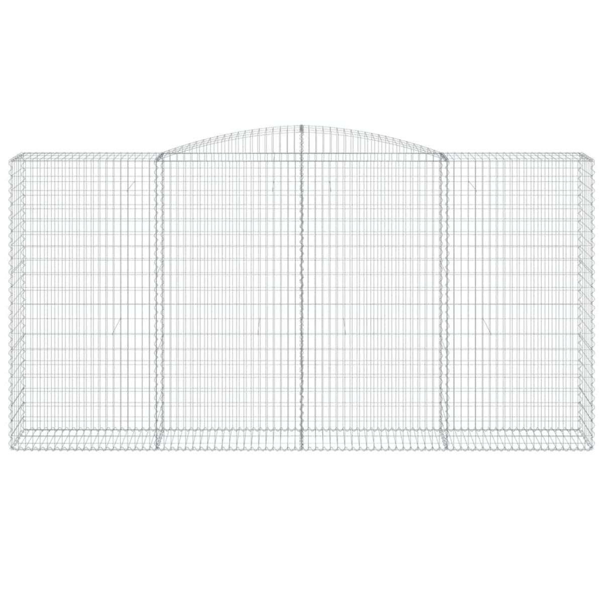 Cestas de gaviones 9 uds forma de arco hierro 400x50x200/220 cm
