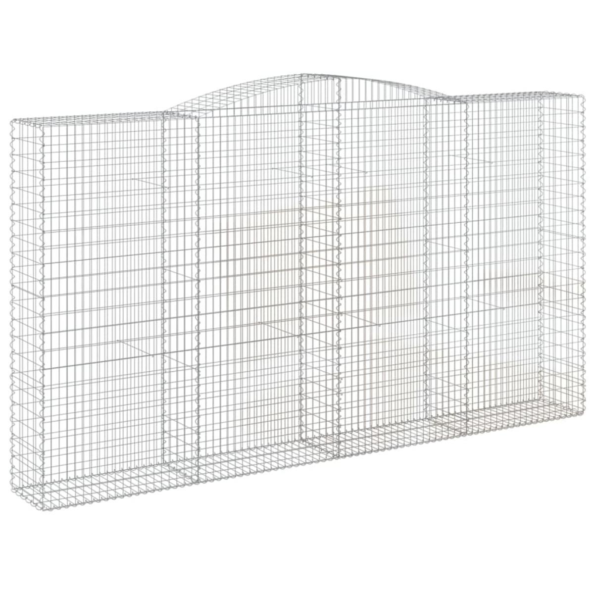 Cestas de gaviones 5 uds forma de arco hierro 400x50x220/240 cm