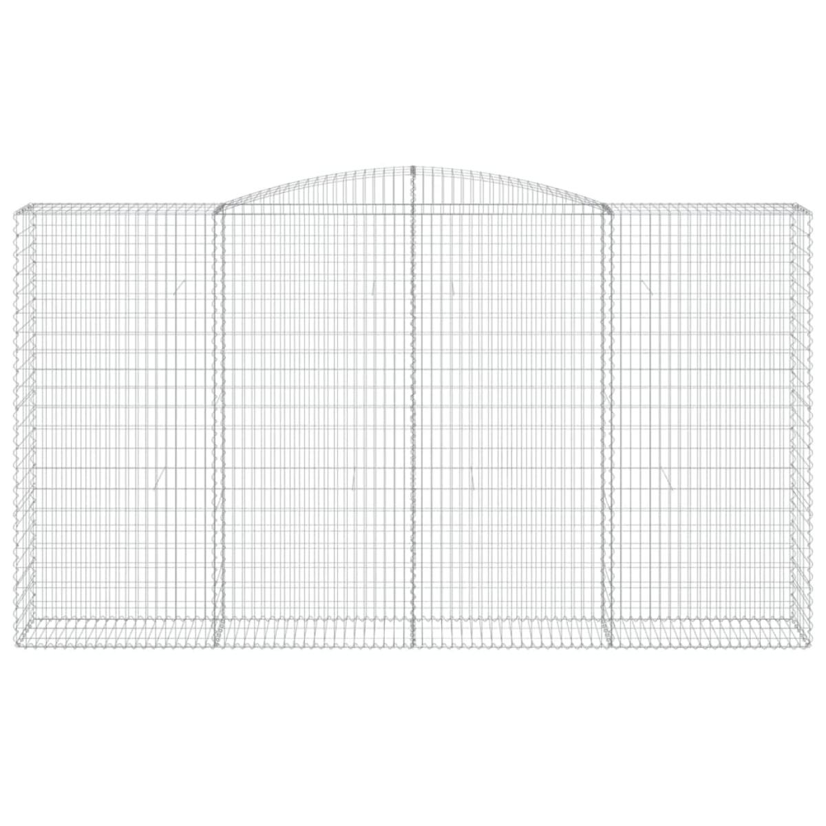 Cestas de gaviones 5 uds forma de arco hierro 400x50x220/240 cm