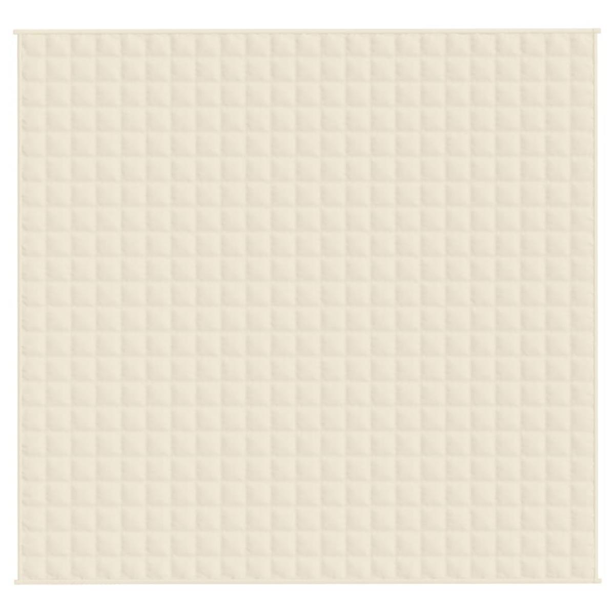 Manta con peso tela color crema claro 220x230 cm 15 kg