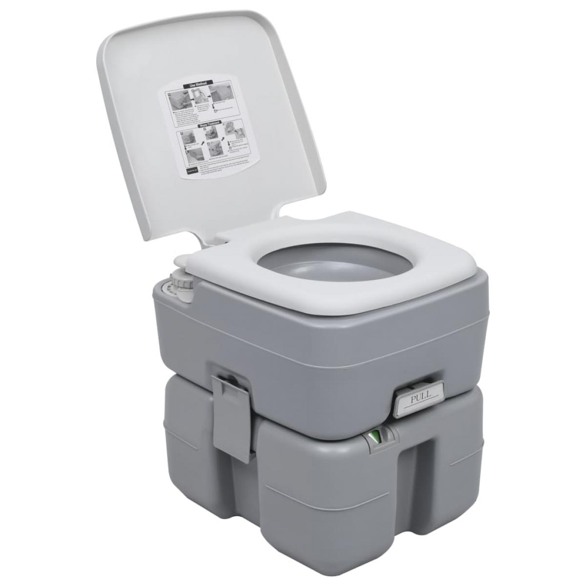 Juego de inodoro con lavabo portátil para camping