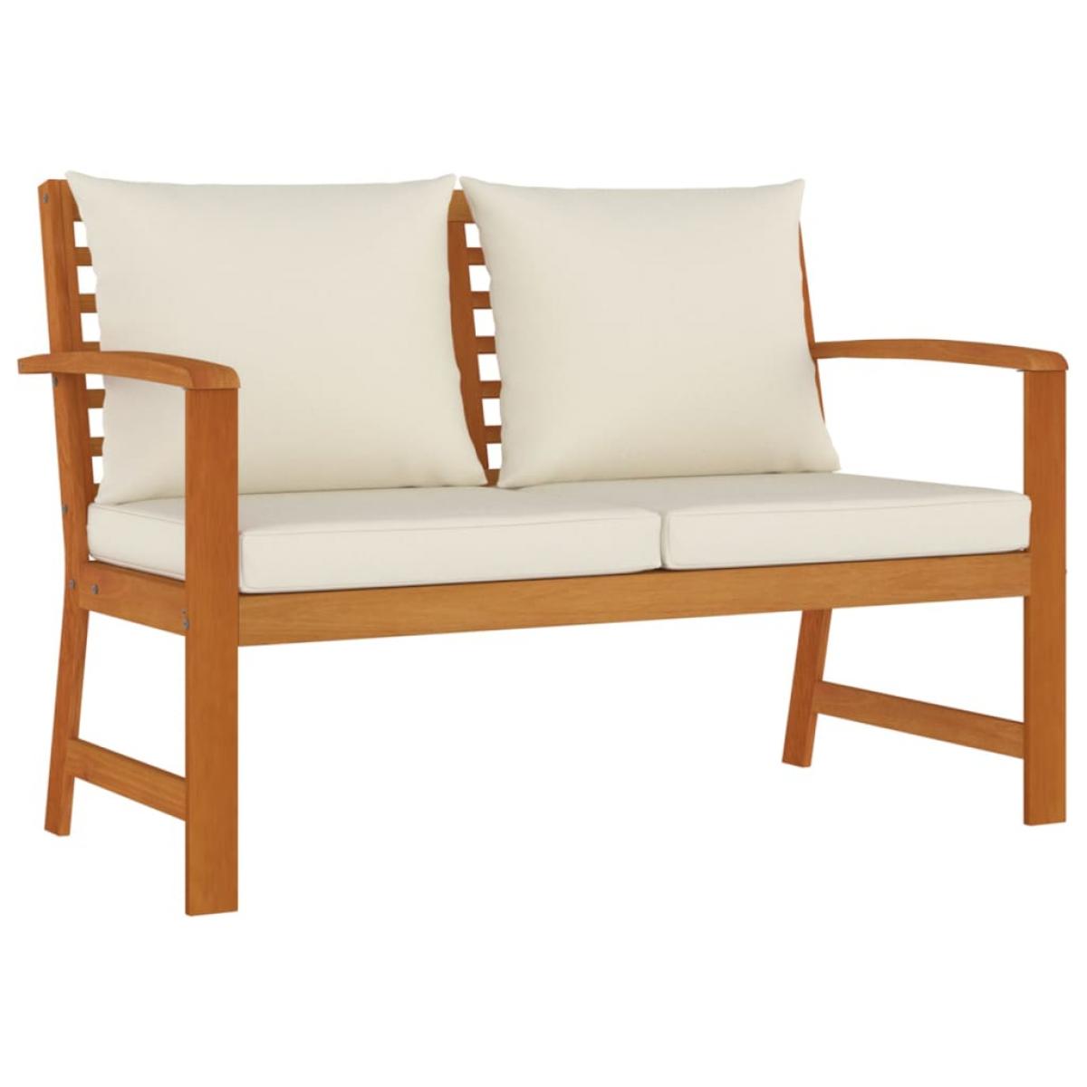 Juego comedor de jardín 4 pzas con cojines madera maciza acacia