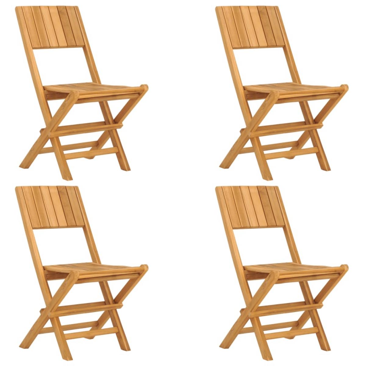 Sillas de jardín plegables 4 uds madera maciza teca 47x61x90 cm