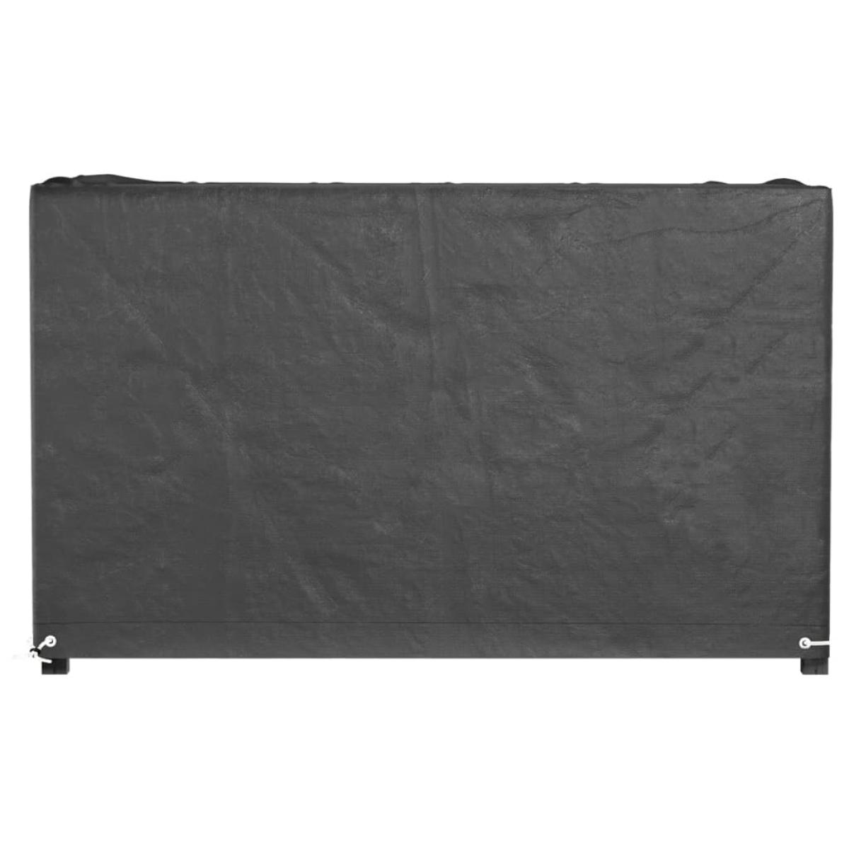 Fundas muebles de jardín 2 uds 8 ojales rectangular 125x55x75cm