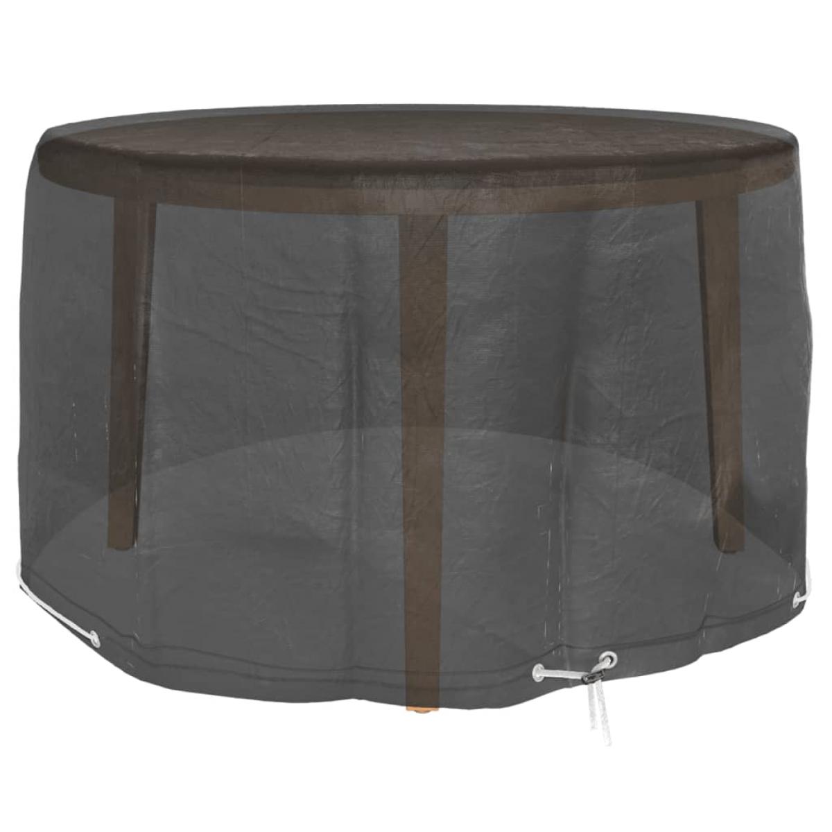 Fundas para muebles de jardín 2 uds 6 ojales redonda Ø125x75 cm