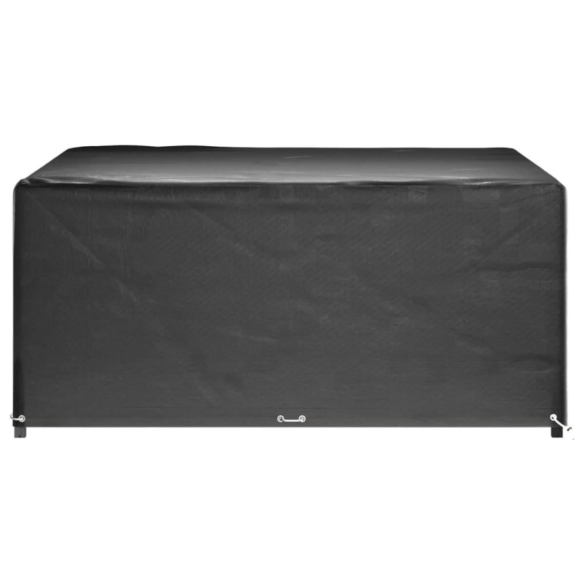 Fundas muebles de jardín 2 uds 16 ojales cuadrado 300x300x75 cm