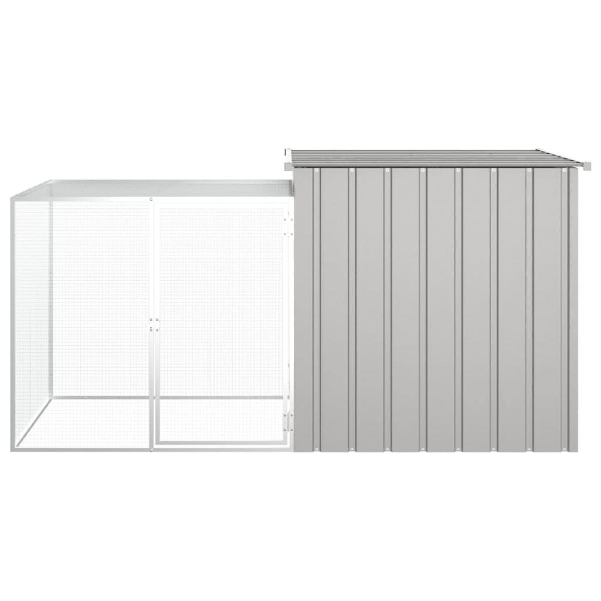 Jaula de conejos acero galvanizado gris 200x91x100 cm