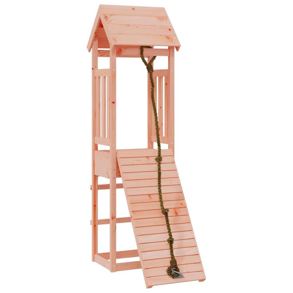 Casita infantil con pared de escalada madera abeto Douglas