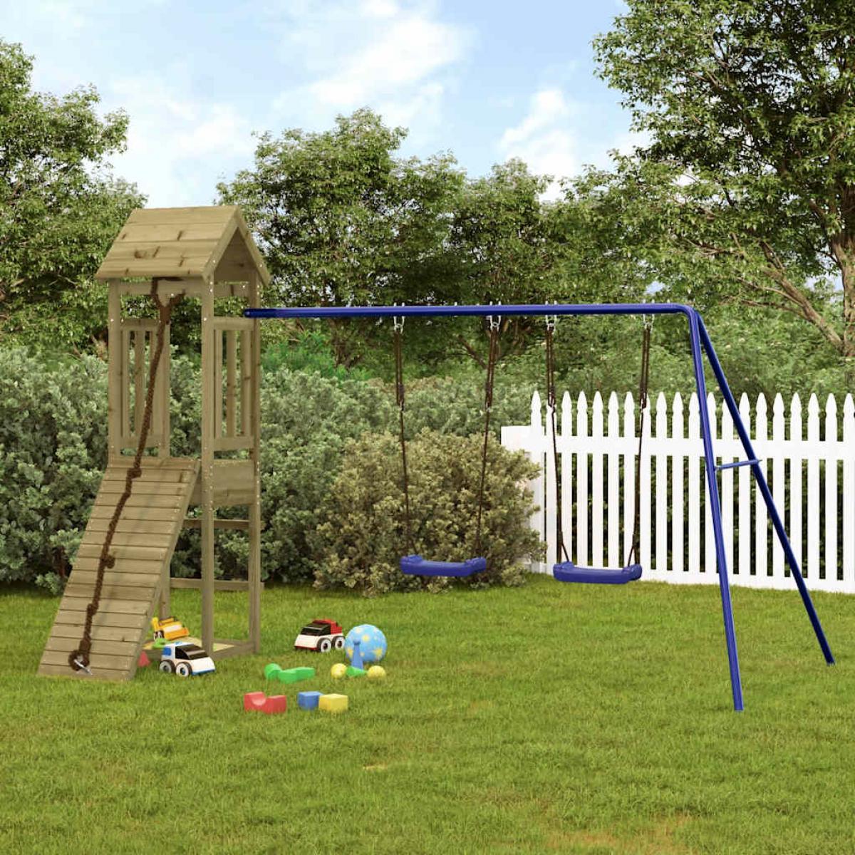Parque infantil de exterior madera de pino impregnada