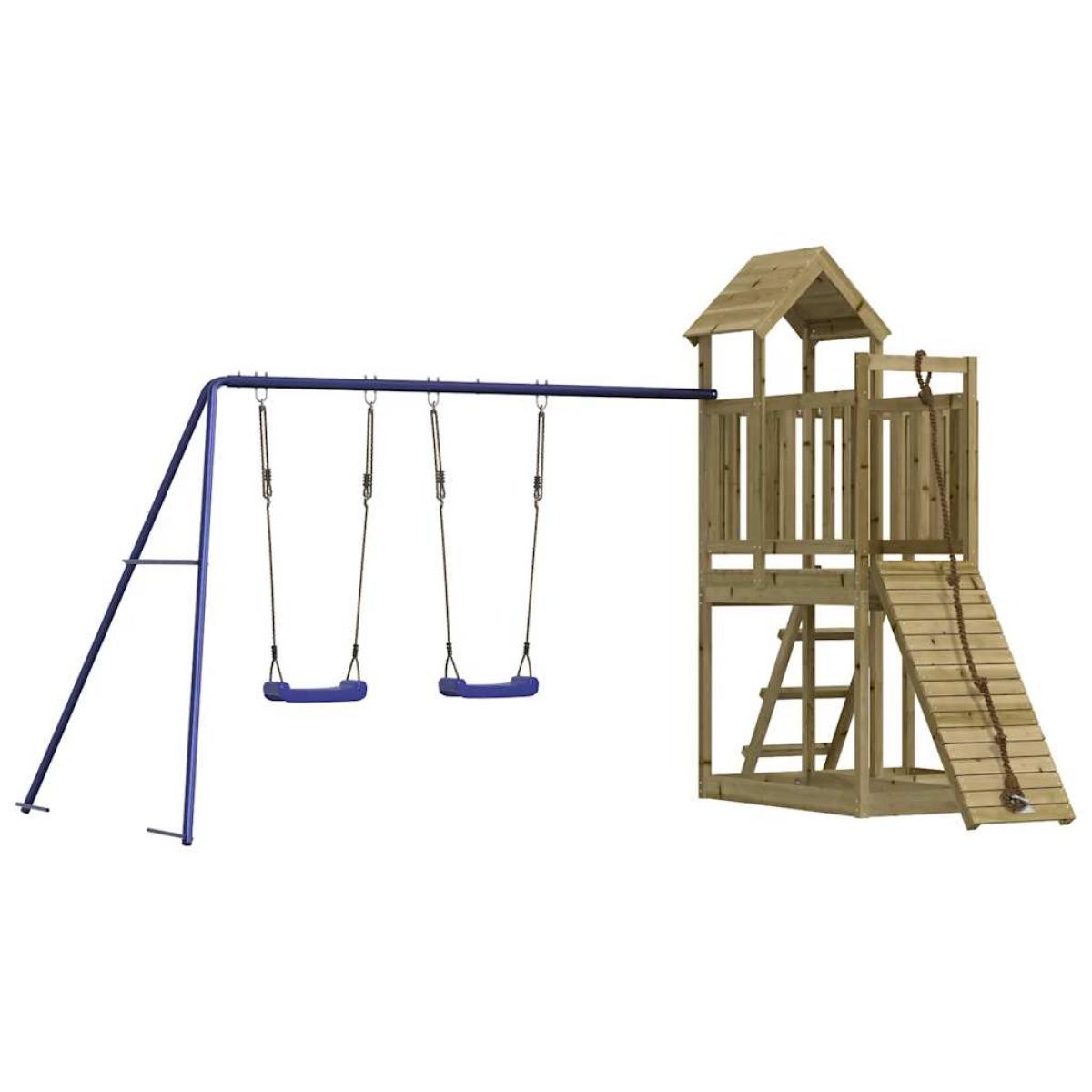 Parque infantil de exterior madera de pino impregnada