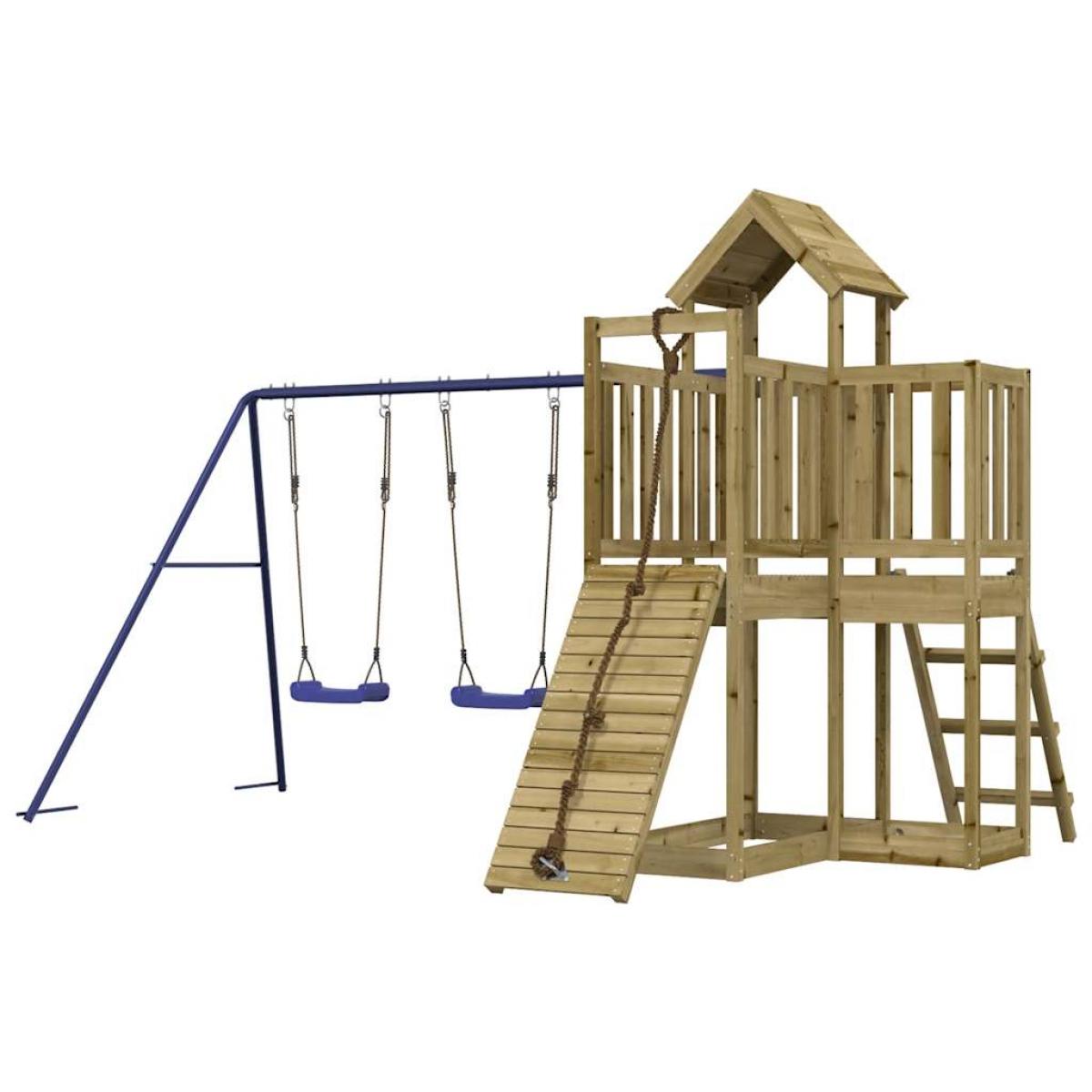Parque infantil de exterior madera de pino impregnada