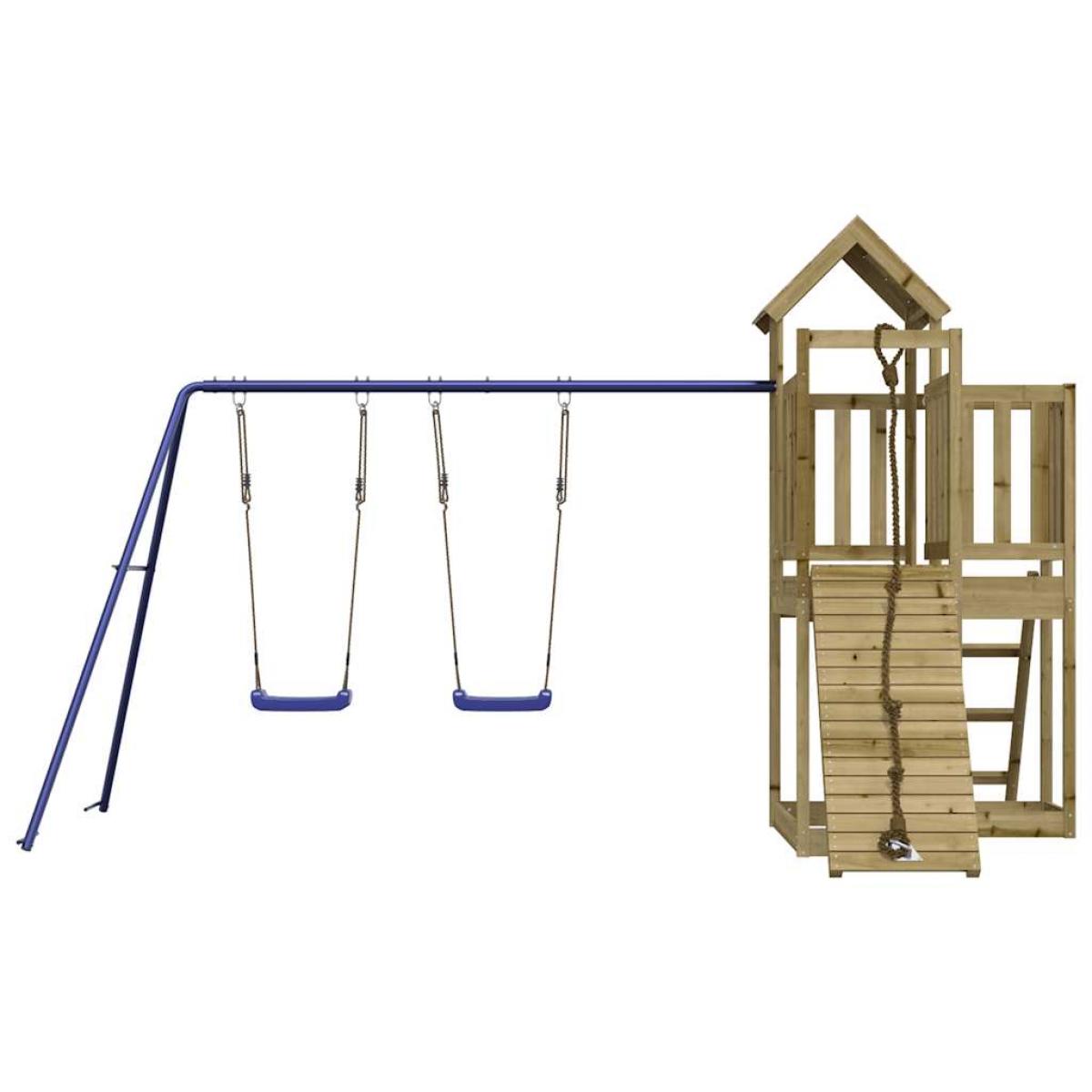 Parque infantil de exterior madera de pino impregnada