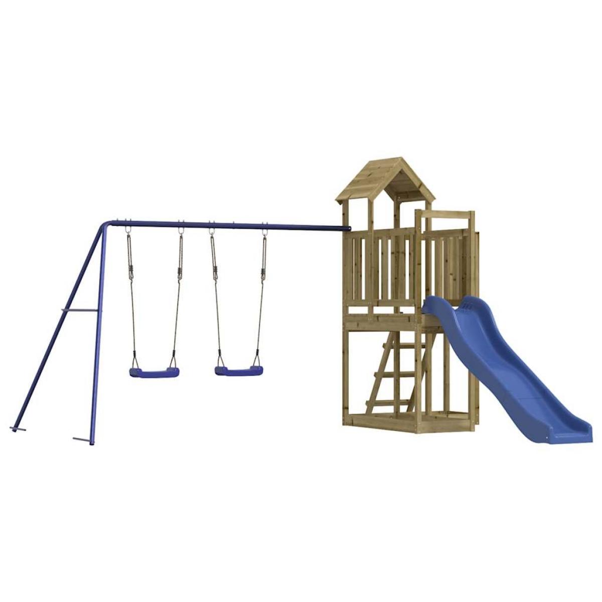 Parque infantil de exterior madera de pino impregnada
