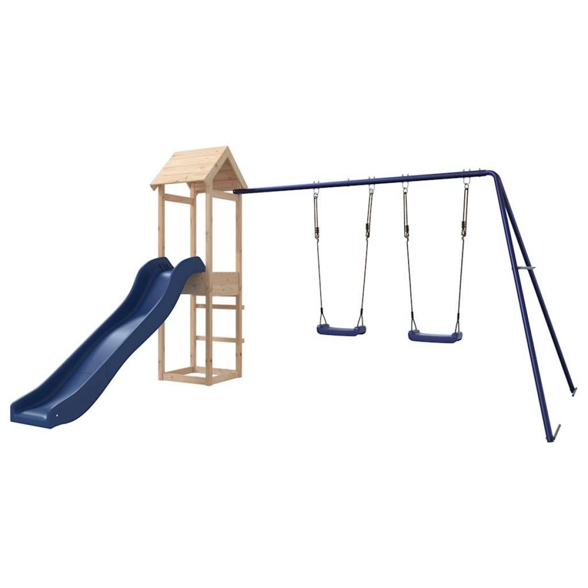 Parque infantil de exterior madera maciza de pino