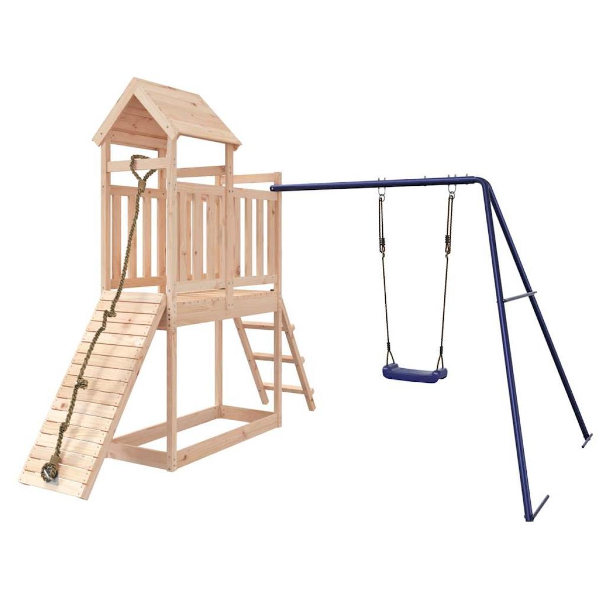 Parque infantil de exterior madera maciza de pino