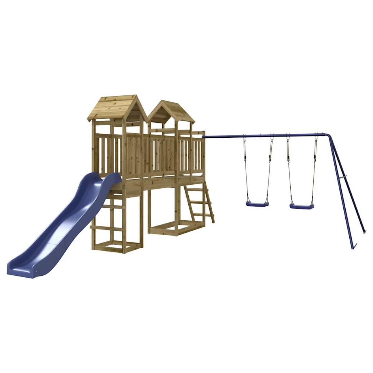 Parque infantil de exterior madera de pino impregnada