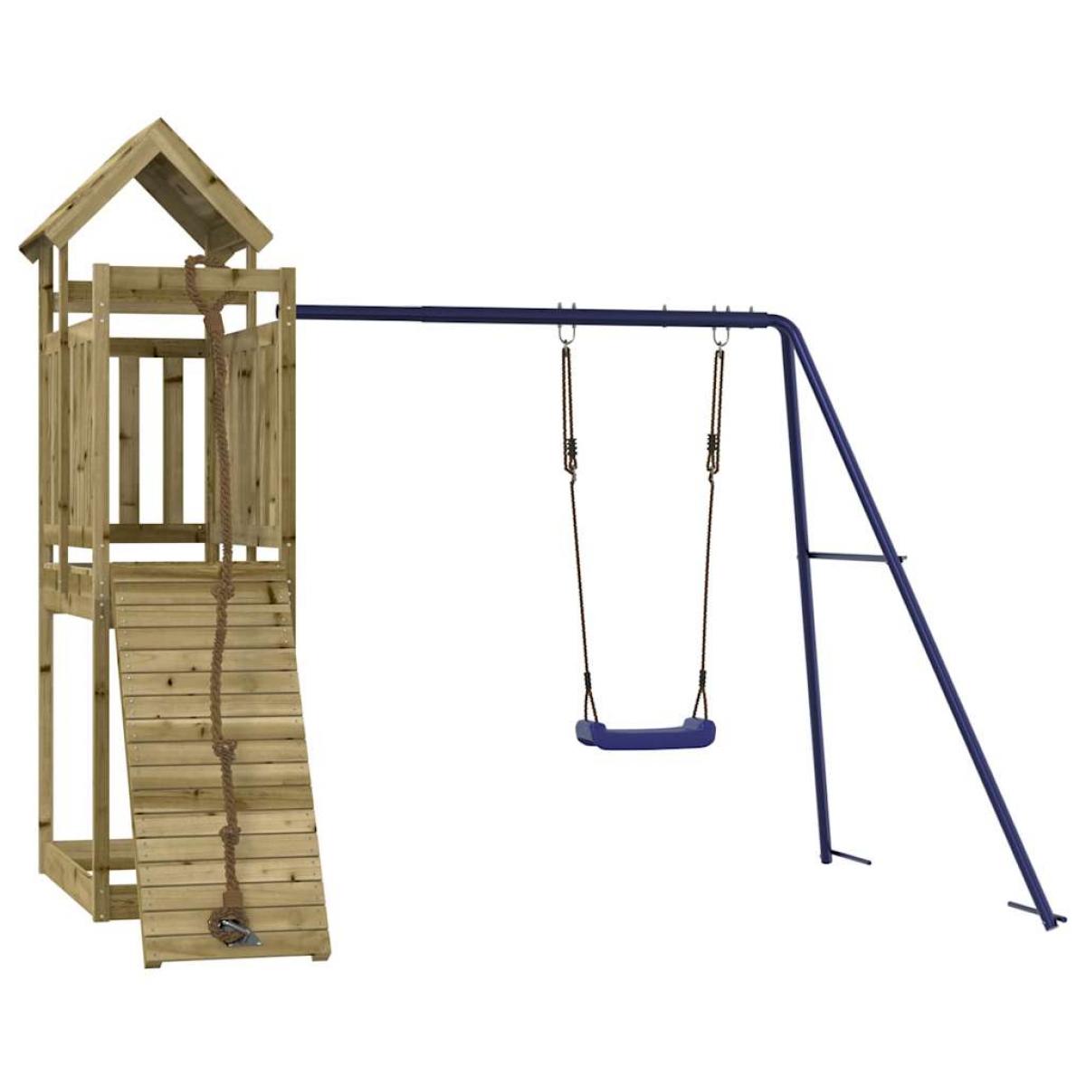 Parque infantil de exterior madera de pino impregnada