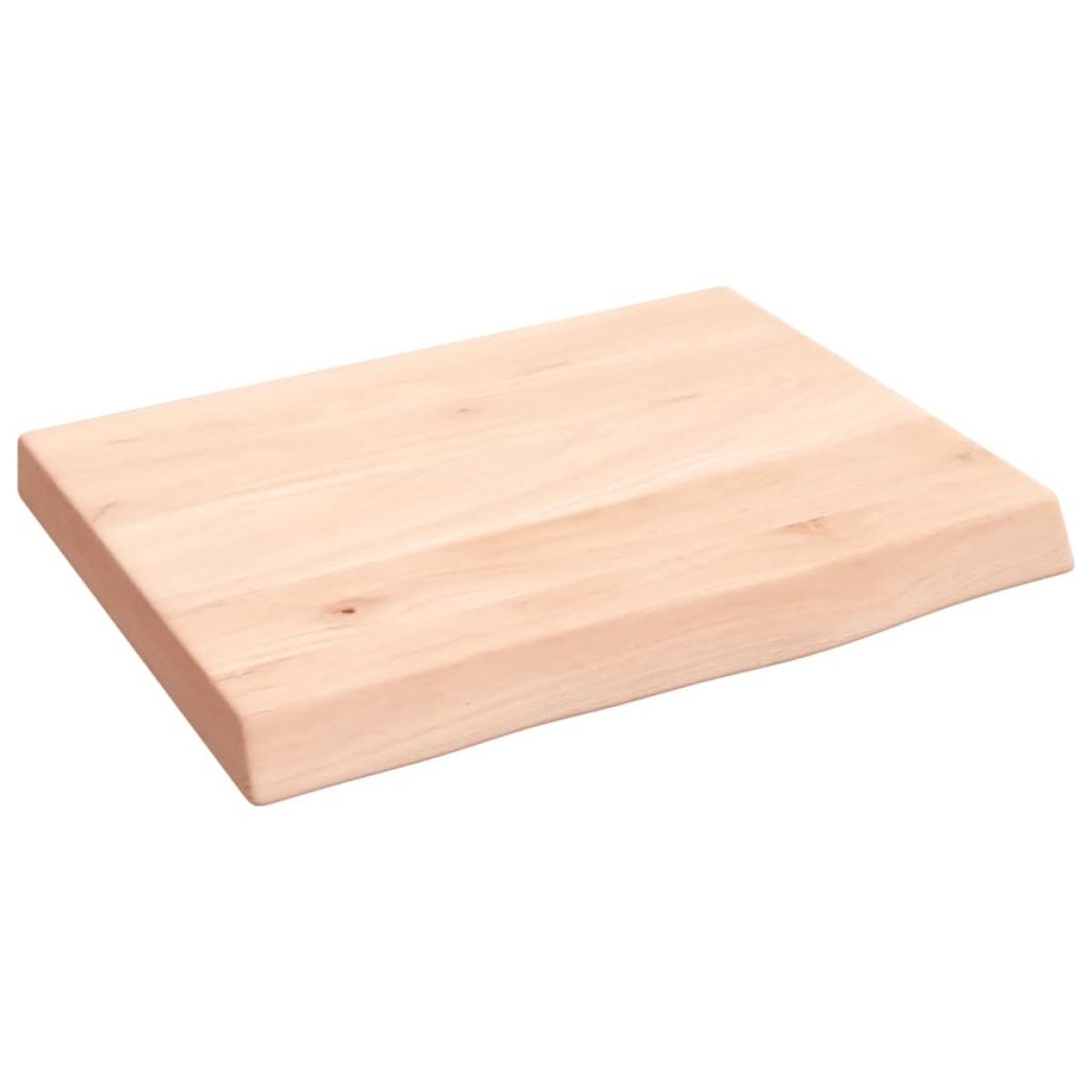 Encimera de baño madera maciza sin tratar 40x30x(2-4) cm